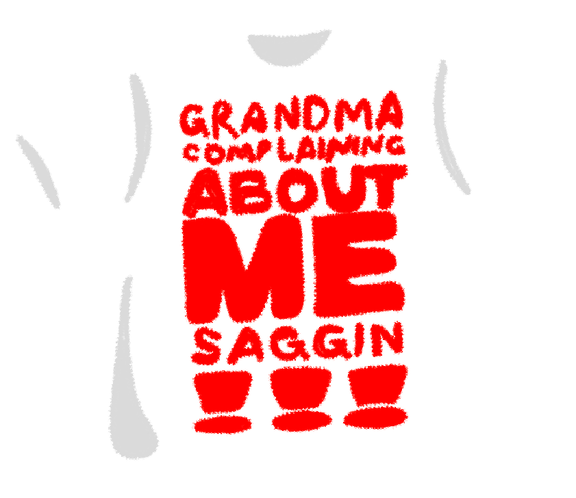 grandma graphic tee red